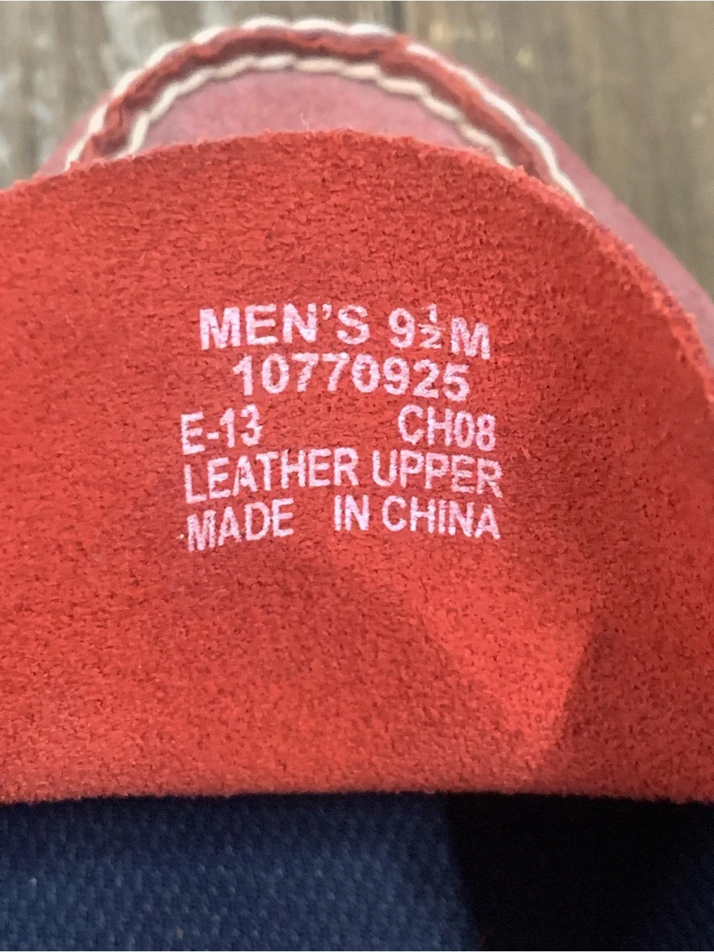 Sperry Distressed Red Leather Boat Shoes with Tan Laces